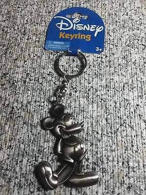 Walt Disney Mickey Mouse Freeform Figure Pewter Key Ring Key Chain NEW QTY  • $5.95