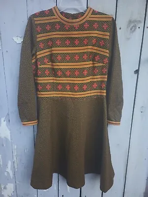 Vintage - 1970s B Altman & Co Parkshire Polyester Woodstock Mod Hippie Dress • $36.95