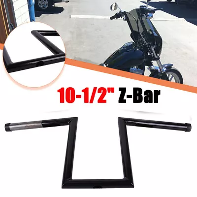 For Harley XL Honda VTX1800C 1  Ape Hanger Handlebar 10-1/2  Rise Drag Z-Bars • $61.99