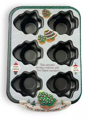 Christmas Tree Crown Cupcake Pan Muffin Baking Festival Brand Castle • $17.99