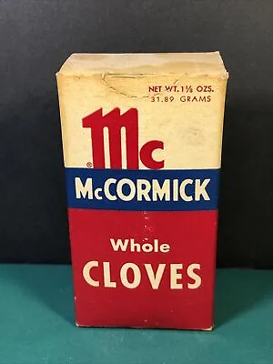 Vintage McCormick | Whole Cloves | Spice Box | Full • $6.99