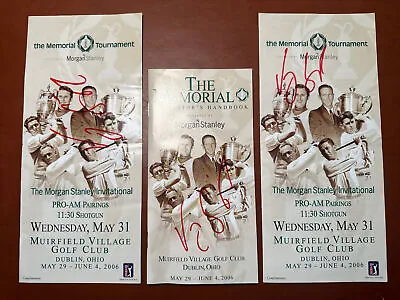 THREE Vijay Singh Autographs PGA Memorial Tournament Guides • $30