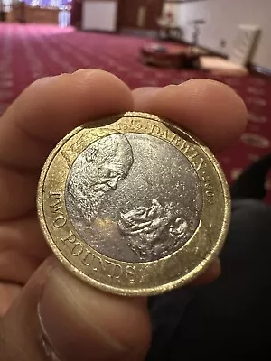 Rare Charles Darwin 1809-2009 Anniversary £2 Two Pound Coin - TRUE Minting Error • £60