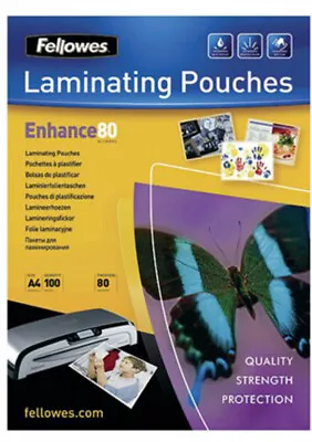 Fellowes A4 Enhance Laminating Pouch Matte (Pack Of 100) 5452101 • £26.84