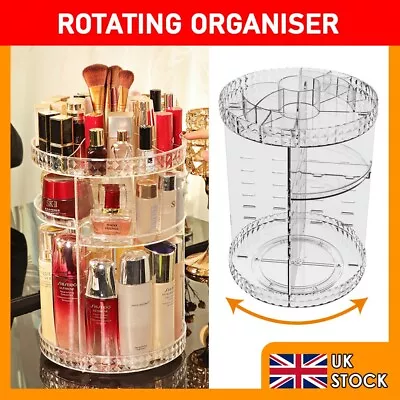 £15.99 • Buy Rotating 360° Makeup Organiser Beauty Cosmetics Adjustable Perfume Display Stand