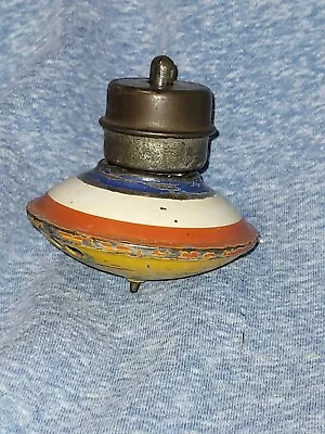 Vintage Gibbs Toy Spring Loaded Metal Spinning Top Made In USA • $5