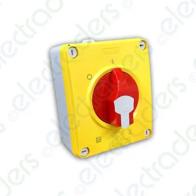 Gewiss GW70434P Rotary Isolator Switch 32amp 2 Pole IP65 Single Phase DP • £23.45