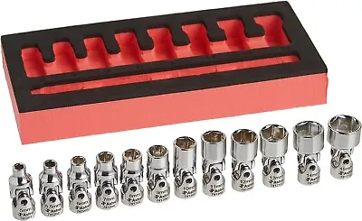 Flex Socket Set Gearwrench Swivel Socket Set Metric 1/4 Inch Drive 6 Point 12 PC • $59.73