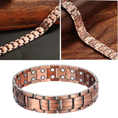 SUPER STRONG Pure Copper Arthritis Therapy Magnetic Bracelet Men Women • $7.99