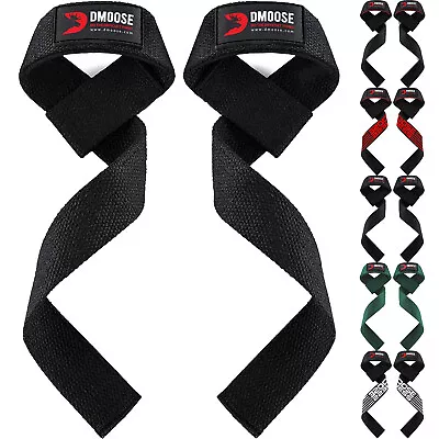 DMoose Lifting Straps (Pair) Wrist Straps For Weightlifting & Deadlift Straps • £12.05