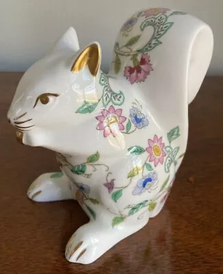 Minton Haddon Hall Squirrel Figurine With Gold Trim - Bone China - Perfection • $110