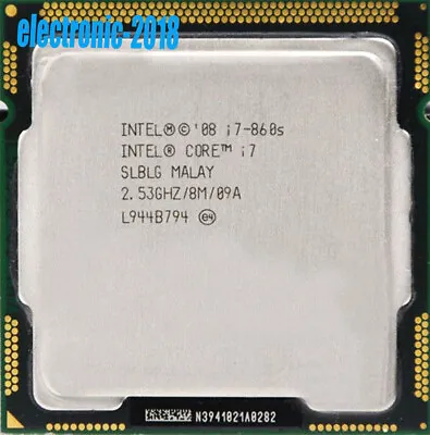 Intel Core I7-860s CPU Processor Quad-core 2.53 GHz 8m Slblg LGA 1156 82w • $24.88
