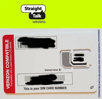 Straight Talk SIM Card•Verizon Samsung Galaxy S10 S10 Plus S10+ S10E S10 E • $12.99