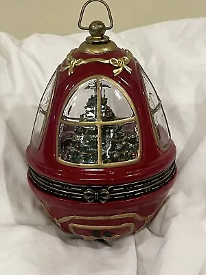 Mr. Christmas Heirloom Music Box Tree Egg Ornament Animated & Illuminated Works! • $24.99