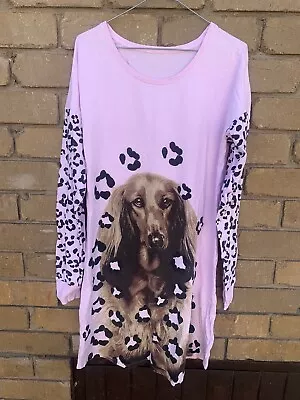 Women's PETER ALEXANDER Dachshund Pyjama Pink PJ Nightie Size S RRP $139 & RARE! • $35