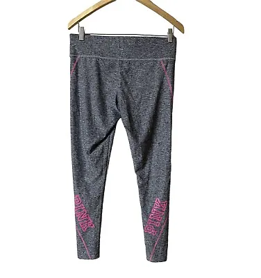 PINK Victorias Secret Womens Heather Gray Stretch Yoga Athletic Leggings Size-M • $7.99