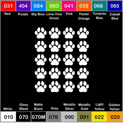 PAW PRINT 20pc Vinyl Decal Sticker Window Car Animal Dog Cat • $2.83