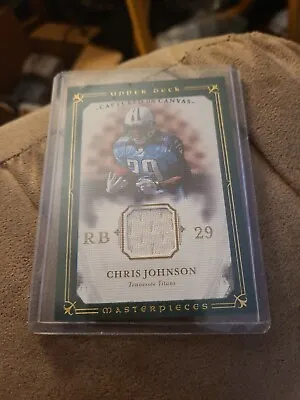 2004 Upper Deck Masterpieces Chris Johnson CC10 W/ Game Worn Jersey Patch • $3.50