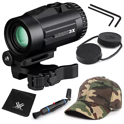 Vortex Optics Micro3X Red Dot Sight Magnifier W/ CF Hat And Cleaning Pen Bundle • $299