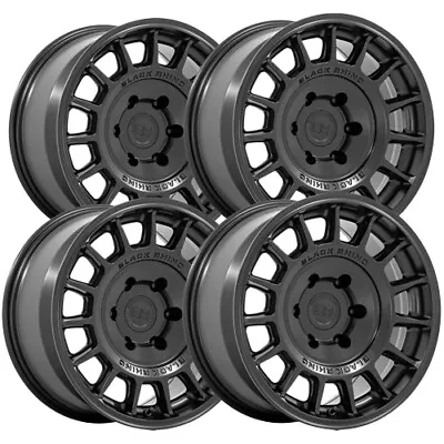 (Set Of 4) Black Rhino BR015 Voll 17x8.5 6x135 +0mm Matte Black Wheels Rims • $1084