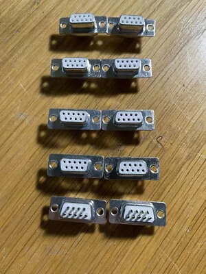 A Lot Of TEN (10) RS232 DB9 9-Pin Female Connector Serial Port Solder Cup Socket • $11.95