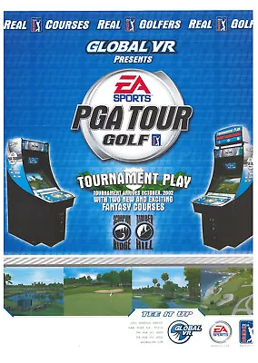 PGA Tour Golf By EA Sports Arcade Flyer / Brochure / Ad • $9.95