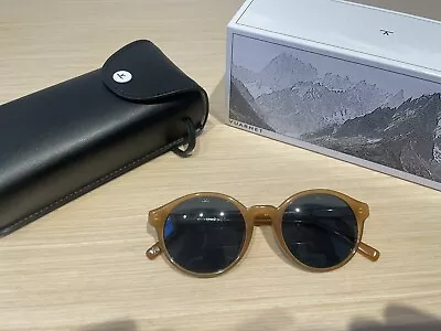 Vaurnet Amber Cabin Lifestyle Sunglasses Blue Polar Lenses • $225