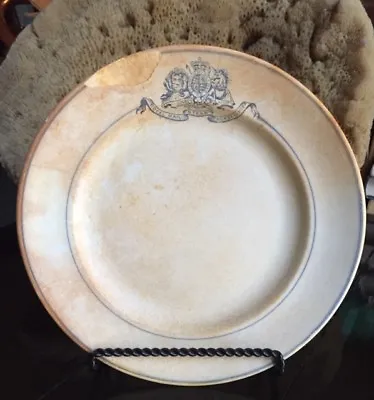 Shipwreck Artifact Royal Mail Steamship Porcelain Plate Cruise Ship Unicorn-Lion • $1699