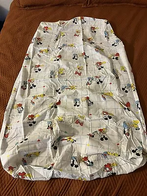 Vintage Dundee Disney Babies Baby Mickey & Minnie Mouse Fitted Crib Sheet • $19.99