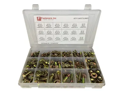 248 Metric Grade 10.9 YZ Hex Flange Screws Frame Bolts & Lock Nuts Assortment • $59.99