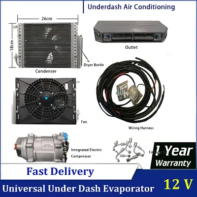 $779.99 • Buy Universal Under Dash A/c Evaporator Kit 12v 404-000–with Electric Compressor