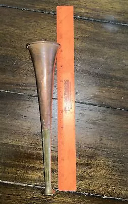 9” Antique Copper And Brass Fox Hunting Horn • $89.99