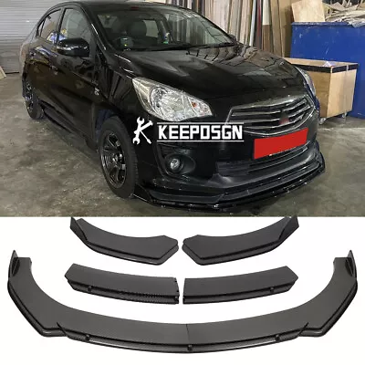 CARBON Look Front Bumper Lip Splitter Body Kit For Mitsubishi Mirage G4 Lancer • $94.25