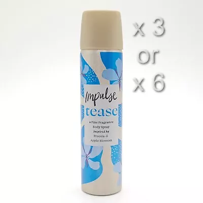 Impulse Tease Body Spray Fragrance 75ml 3 Or 6 Pack • £9.49