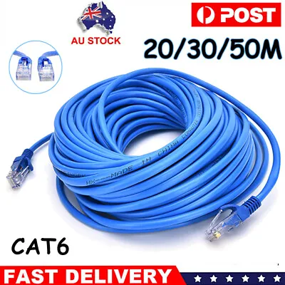 $4.99 • Buy Cat6 Network Cable 20m/30M 50m Cat6 Network Ethernet Lan Cables 100M/1000Mbps