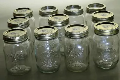 Ball Mason Jars 1 Pint Lot Of 11 • $8.95