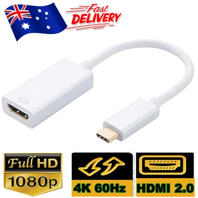 $9.99 • Buy USB C To HDMI 4K 60Hz Adapter USB 3.1 Type C To HDMI 4K DVI VGA Video Monitor