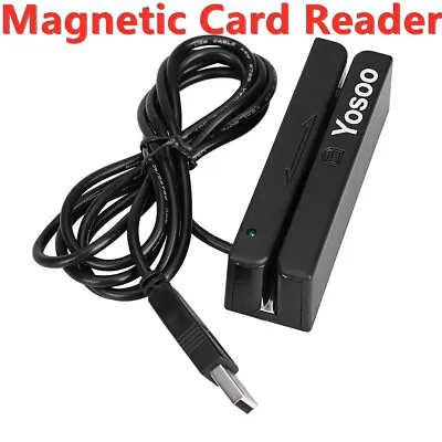 USB MSR90 3-Track Magnetic Stripe Credit Card Reader Magstripe ScannerSwipe POS♫ • $15.71