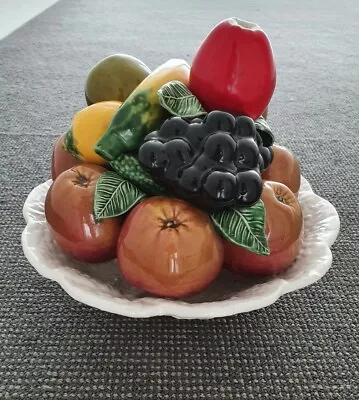 🔶️MCM VINTAGE RETRO ITALIAN ART POTTERY FRUIT BASKET Fornasetti Sottsass #3 • $282.52