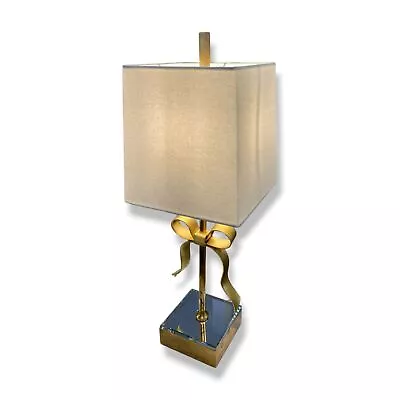 $955 Visual Comfort Gold Ellery Grosgrain Bow Table Lamp By Kate Spade • $305.58