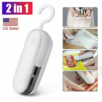 Portable Mini Electric Heat Sealer Sealing Machine Household Plastic Bag Cutter  • $3.99