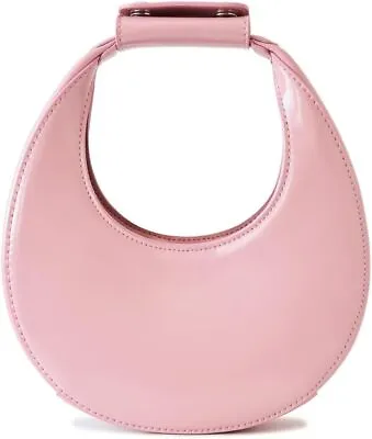 Staud Women Leather Handbag Optional Strap Goodnight Moon Bag Cherry Blossom New • $225