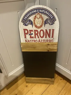 £21.50 • Buy Peroni Pub Beer Blackboard Chalkboard Wood Wall Display Sign