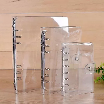 £7.02 • Buy A4/A5/ A6/A7 Transparent Plastic File Folder Notebook Loose Leaf Ring Binder