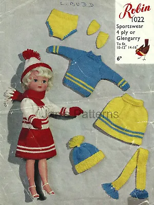 £2.89 • Buy Knitting Pattern Copy 1114.   Dolls Clothes Outfits For Barbie Sindy 10-16  Doll
