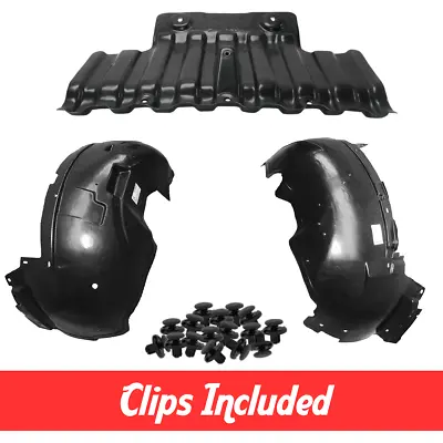 Front Fender Liner & Under Cover Set W/ Clips For 2001-2007 Silverado Sierra • $94.99