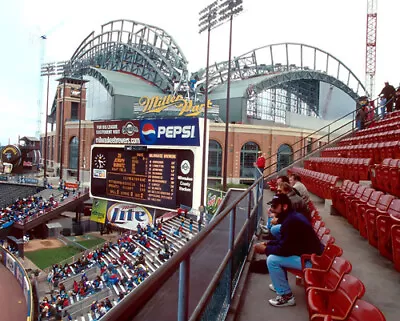 Milwaukee Brewers Game At County Stadium With Miller Park Photo • $12