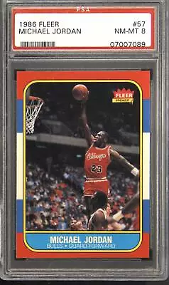 1986 Fleer #57 Michael Jordan PSA 8 • $6199