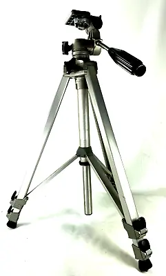 Heavy Duty VELBON VEB-3C Photographer Aluminum Tripod W/ Crank & 3-Way Pan/Tilt • $29.99