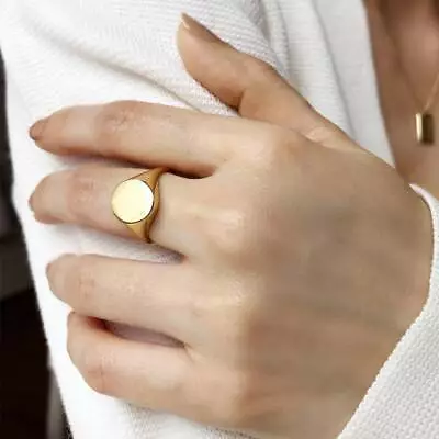 14k Gold Signet Ring Monogram Ring • $307.84
